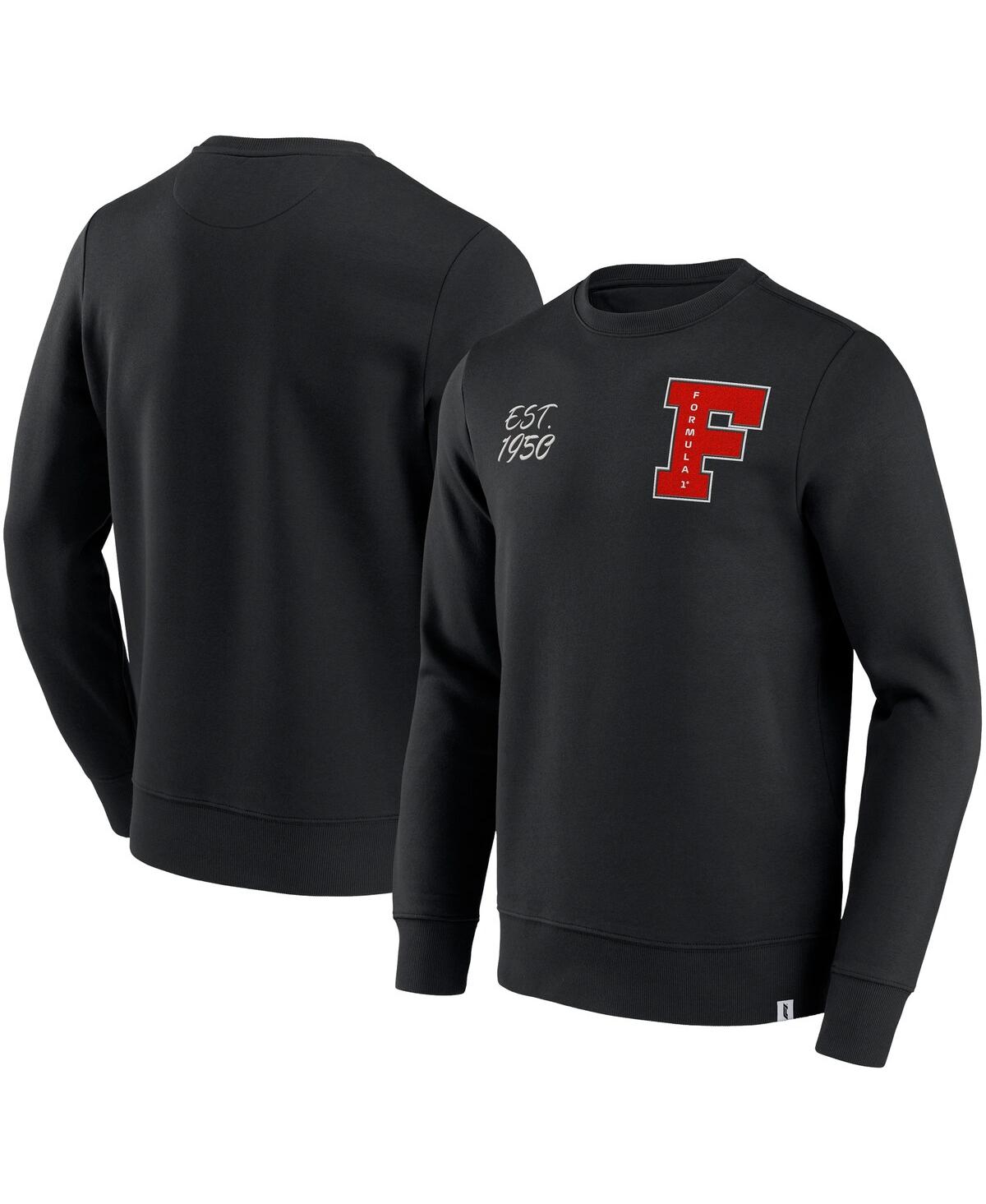 Men's Black Campus Icons Pullover Sweatshirt - Black