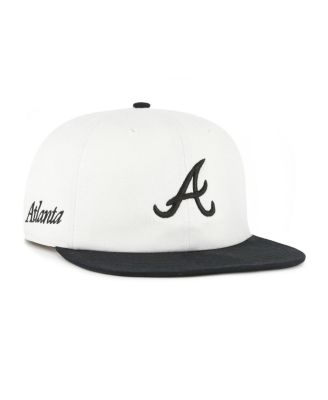 '47 Brand - Men's White/Black Atlanta Braves Foundation Captain Snapback Hat