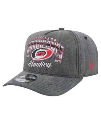 New Era - Men's Charcoal Carolina Hurricanes Throwback Washed A-Frame Pre-Curved 9FIFTY Snapback Hat
