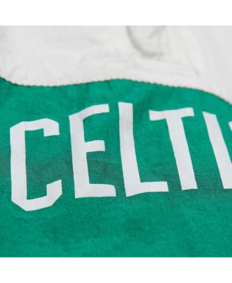 Men's Kelly Green Boston Celtics Hardwood Classics Team Origins Anorak Quarter-Zip Windbreaker Jacket