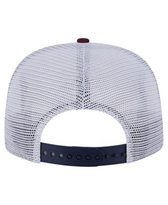 Men's Navy/Red Denver Nuggets Throwback Dye Golfer Snapback Hat