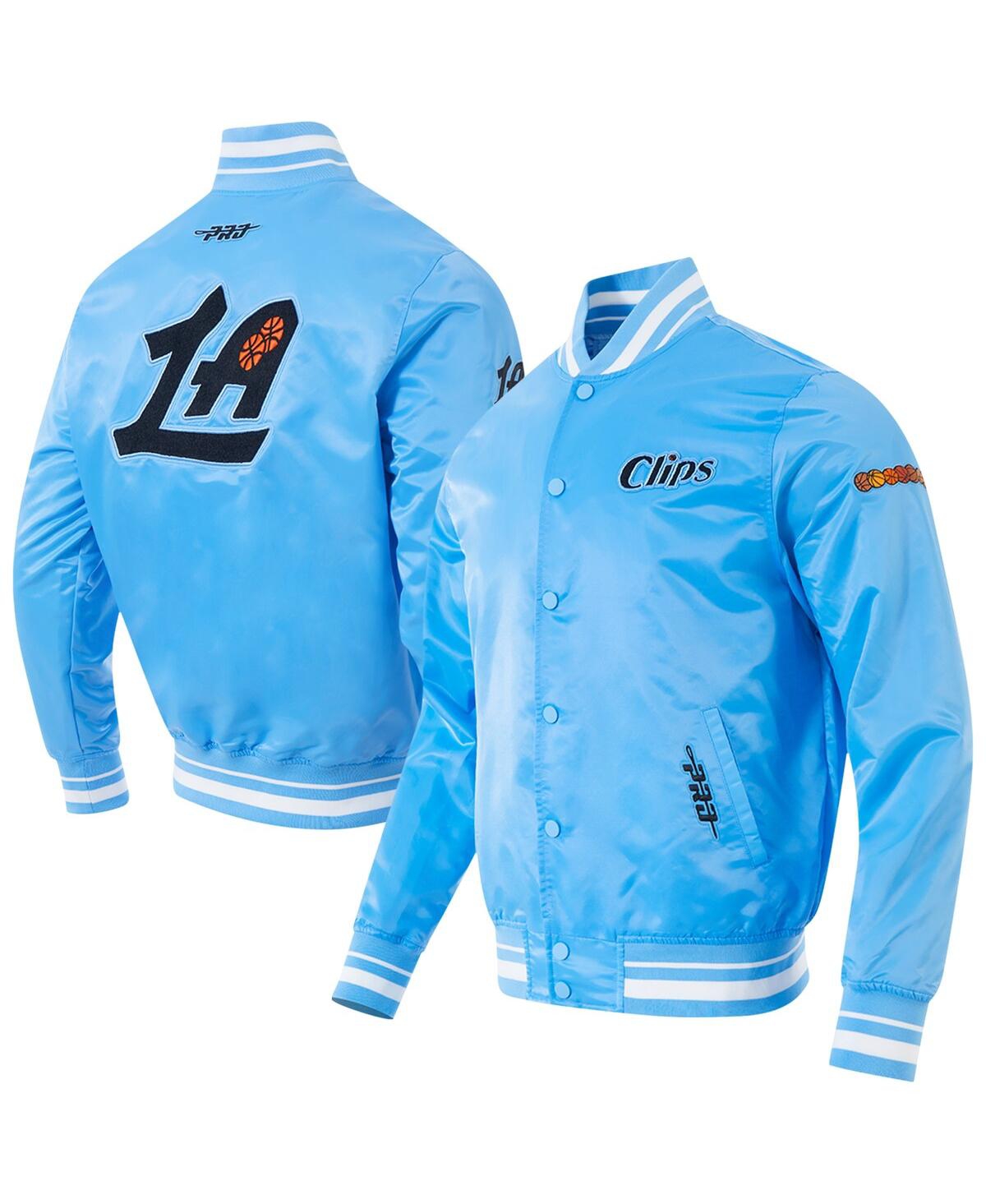 Men's Blue La Clippers 2024/25 City Edition Chenille Satin Full-Snap Jacket - Blue