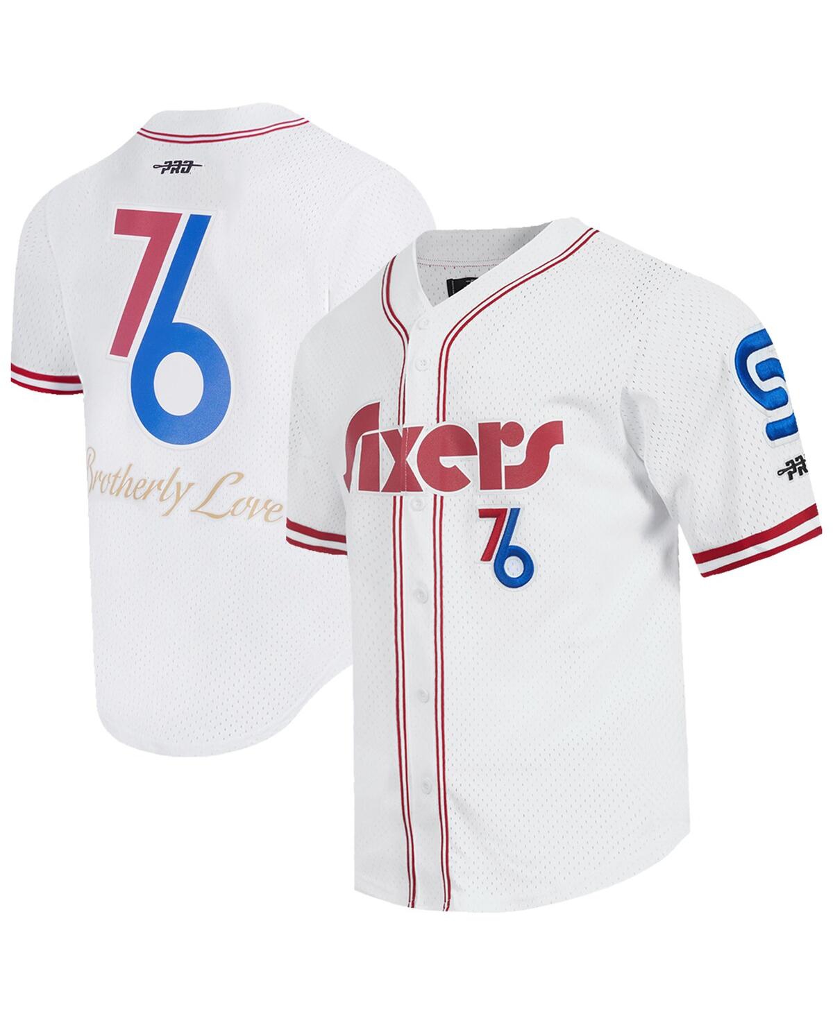 Men's White Philadelphia 76ers 2024/25 City Edition Mesh Baseball Jersey - White