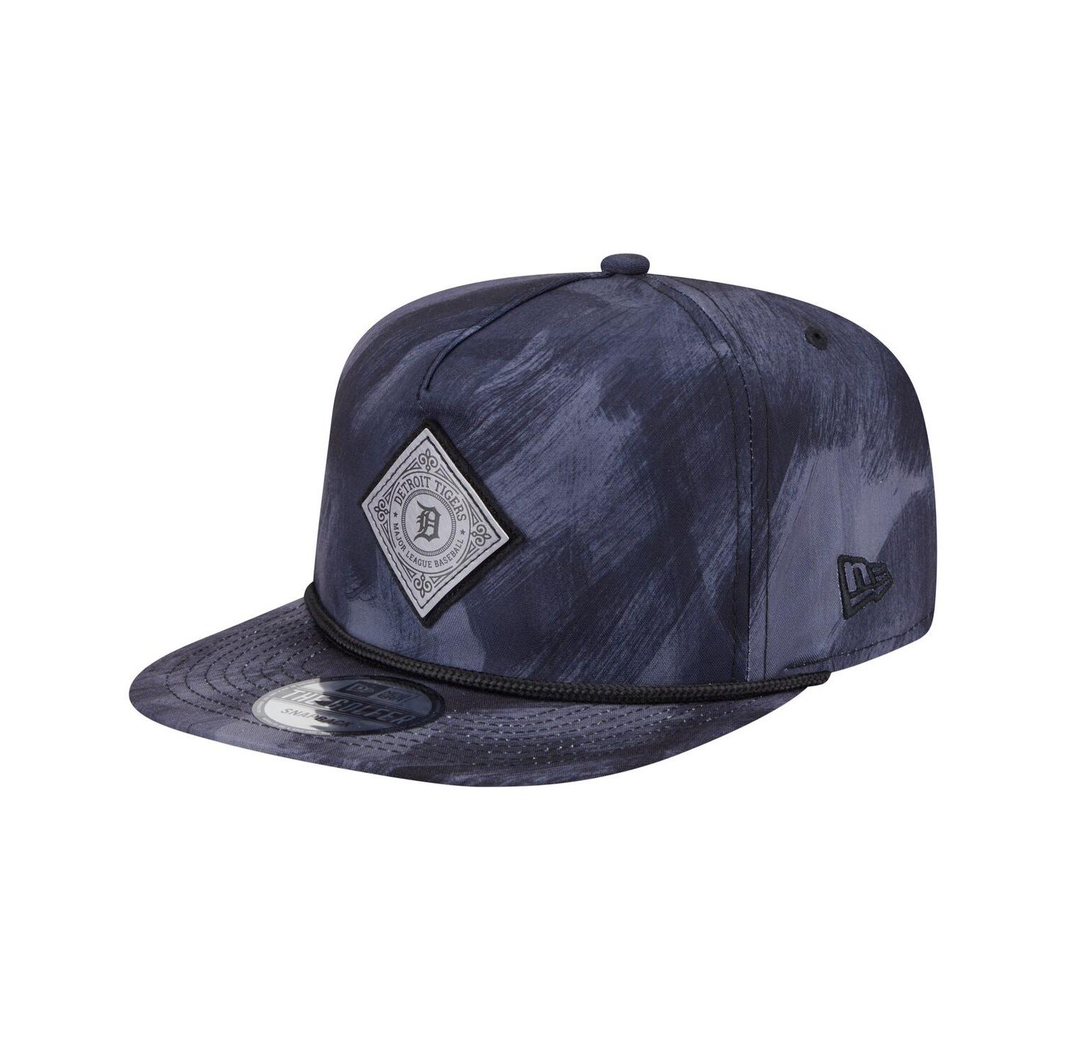 Men's Navy Detroit Tigers Printed Golfer Snapback Hat