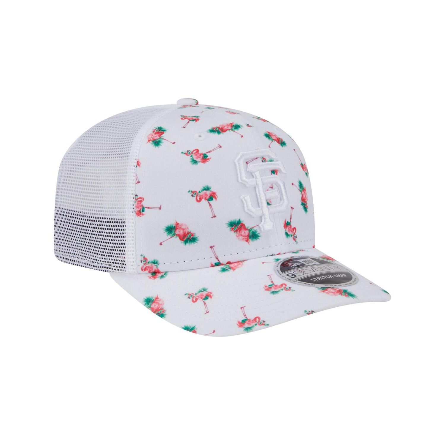 Men's White San Francisco Giants Flamingo Mesh Back 9SEVENTY Stretch-Snap Hat