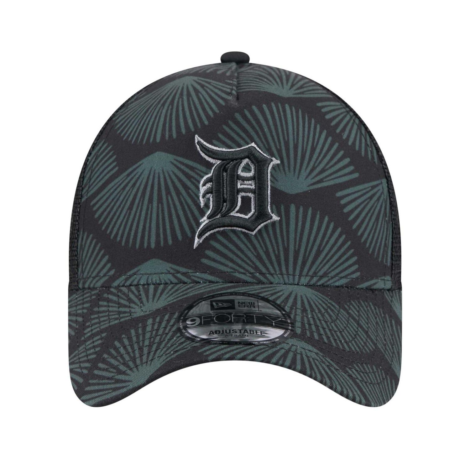 Men's Black Detroit Tigers 9FORTY A-Frame Trucker Adjustable Hat