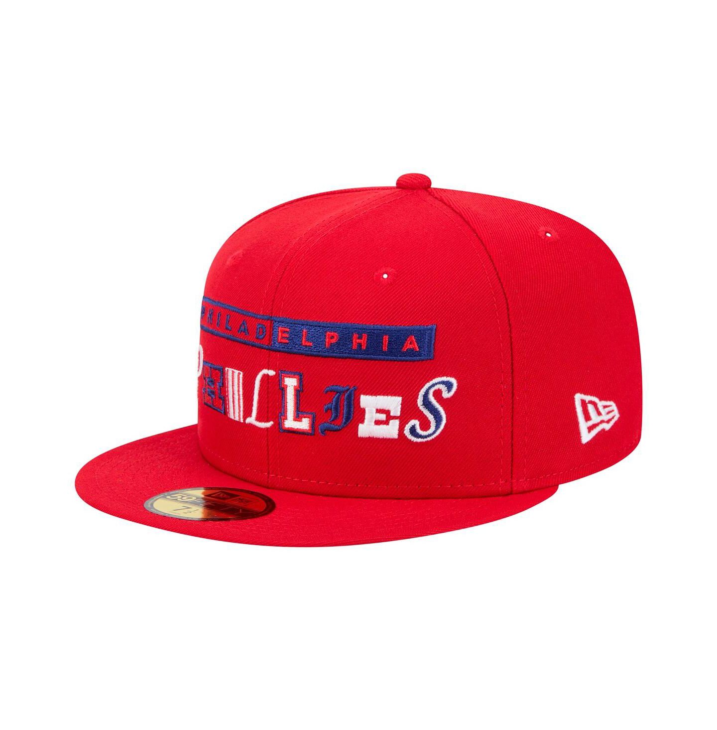 Мужская кепка New Era Red Philadelphia Phillies Ransom 59FIFTY Fitted Hat — фото 1