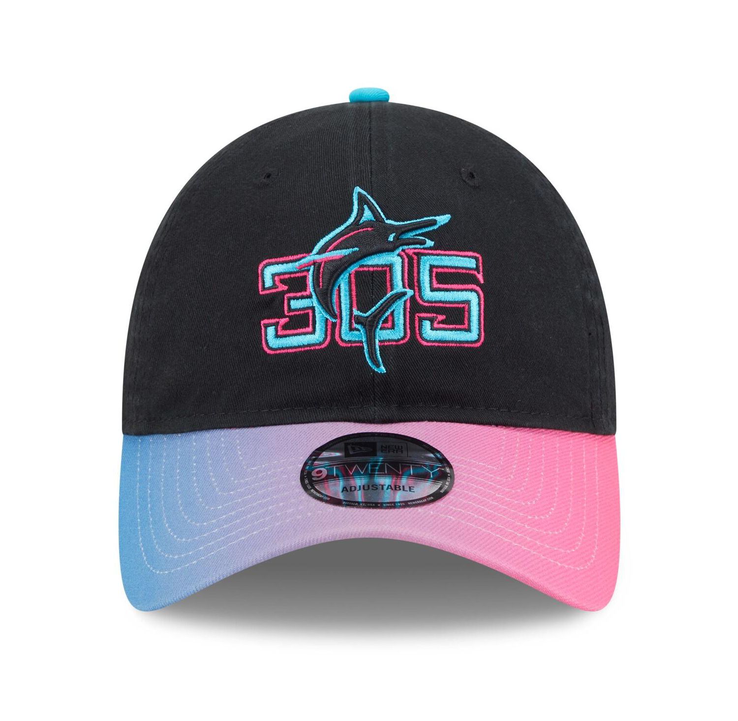 Men's Black/Pink Miami Marlins 2025 City Connect 9TWENTY Adjustable Hat