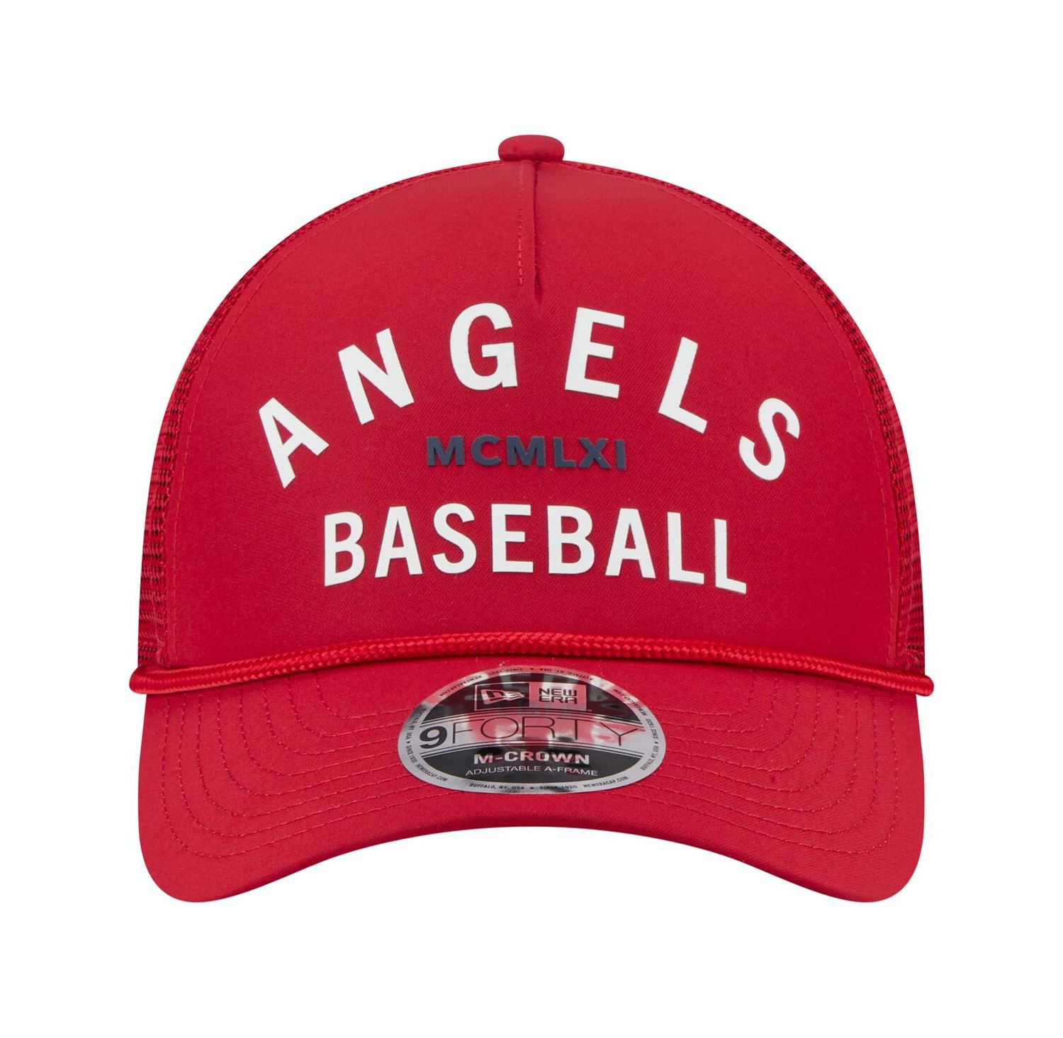 Men's Red Los Angeles Angels Minimalist 9FORTY A-Frame Adjustable Hat