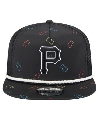 Men's Black Pittsburgh Pirates Gummy Golfer Trucker Adjustable Hat