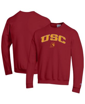 Champion - Men's Cardinal USC Trojans Arch Over Logo Pullover Sweatshirt