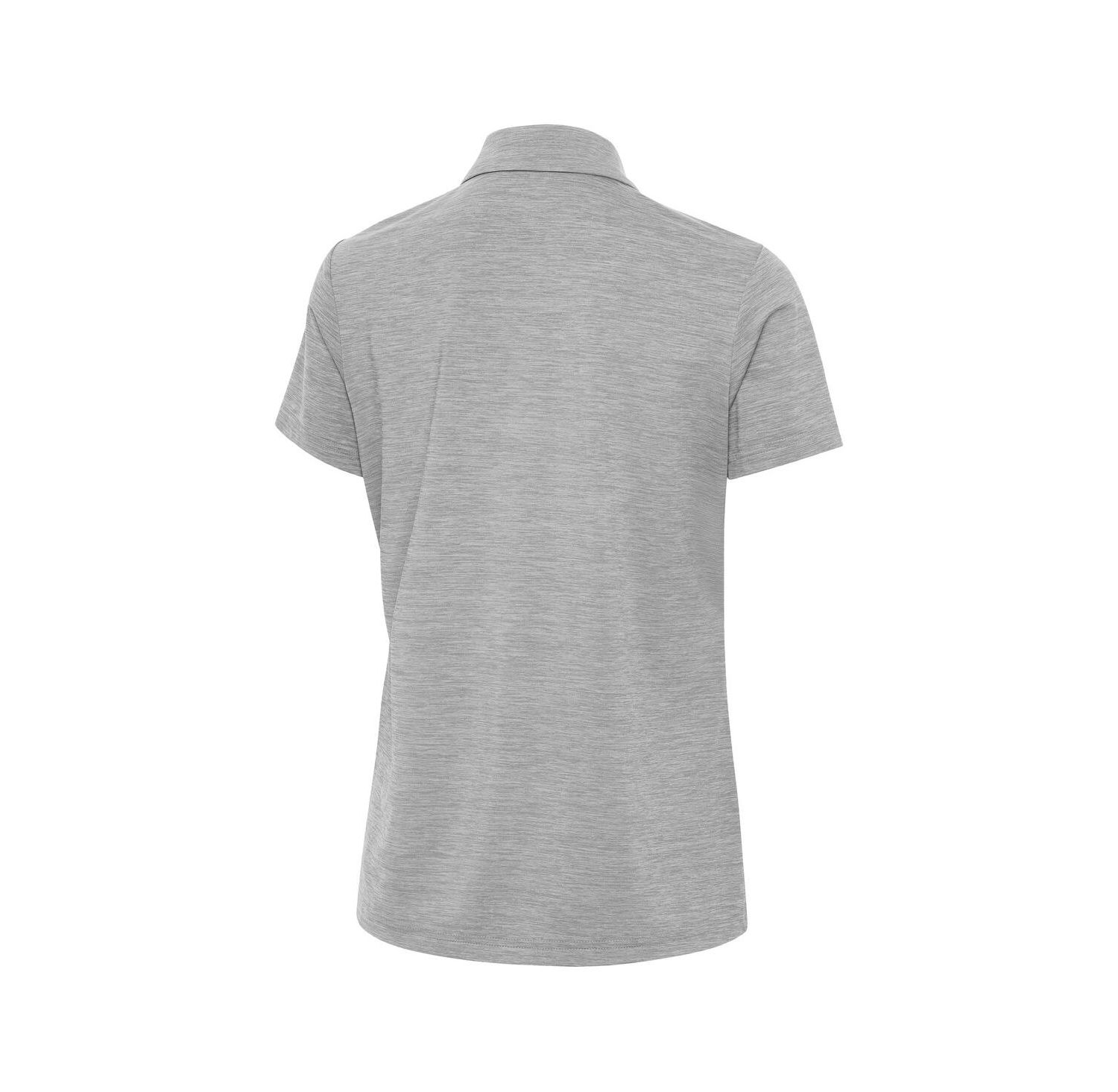 Women's Heather Gray Georgia Bulldogs Layout V-Neck Polo Shirt