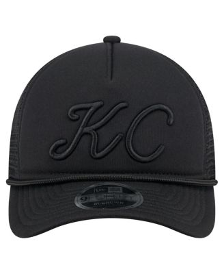 Men's Black Kansas City Royals City Initial 9FORTY A-Frame M-Crown Adjustable Trucker Hat