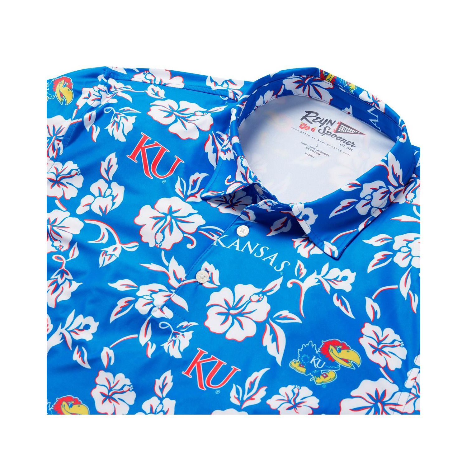 Men's Royal Kansas Jayhawks Performance Polo Shirt