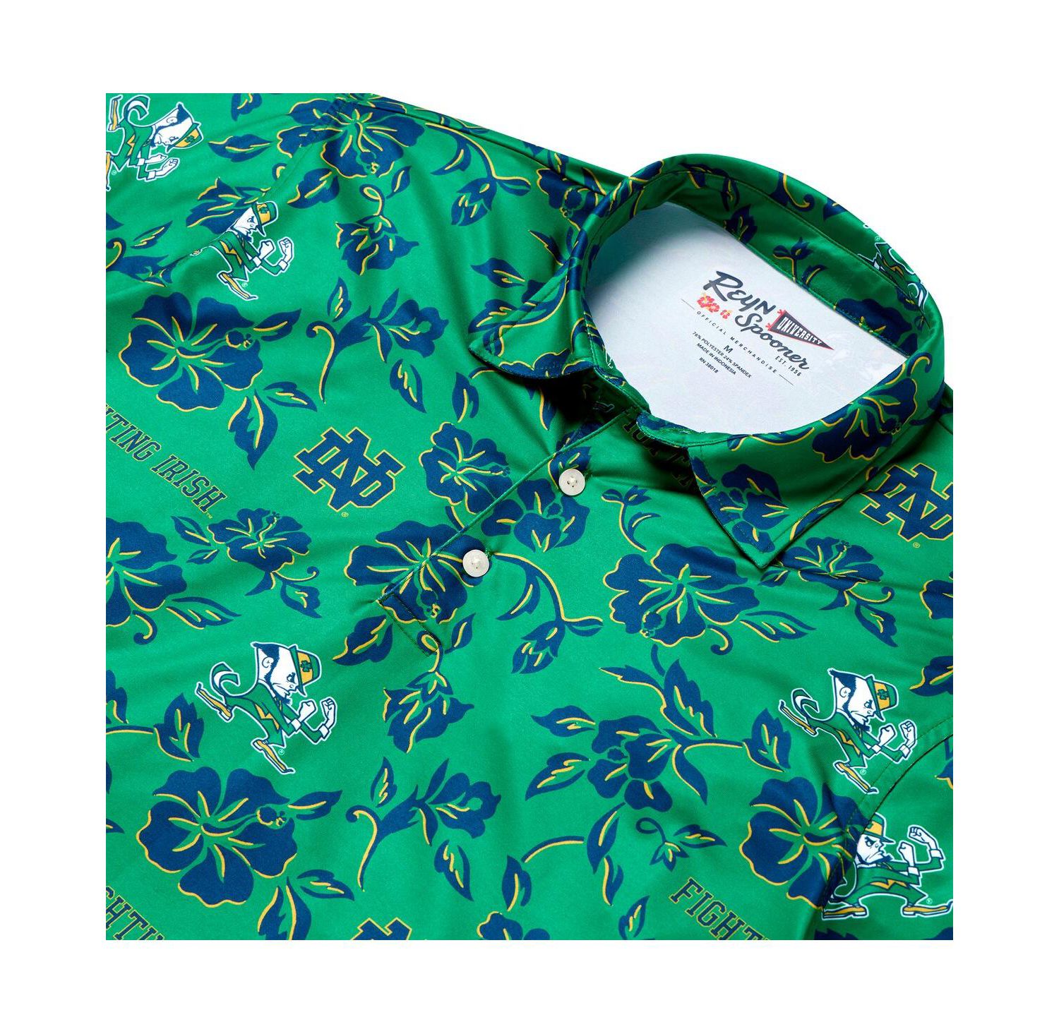 Men's Green Notre Dame Fighting Irish Performance Polo Shirt