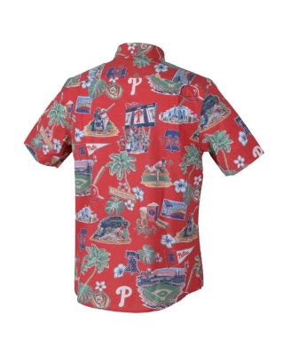 Men's&nbsp;Red Philadelphia Phillies Scenic Tri-Blend Button-Down Shirt
