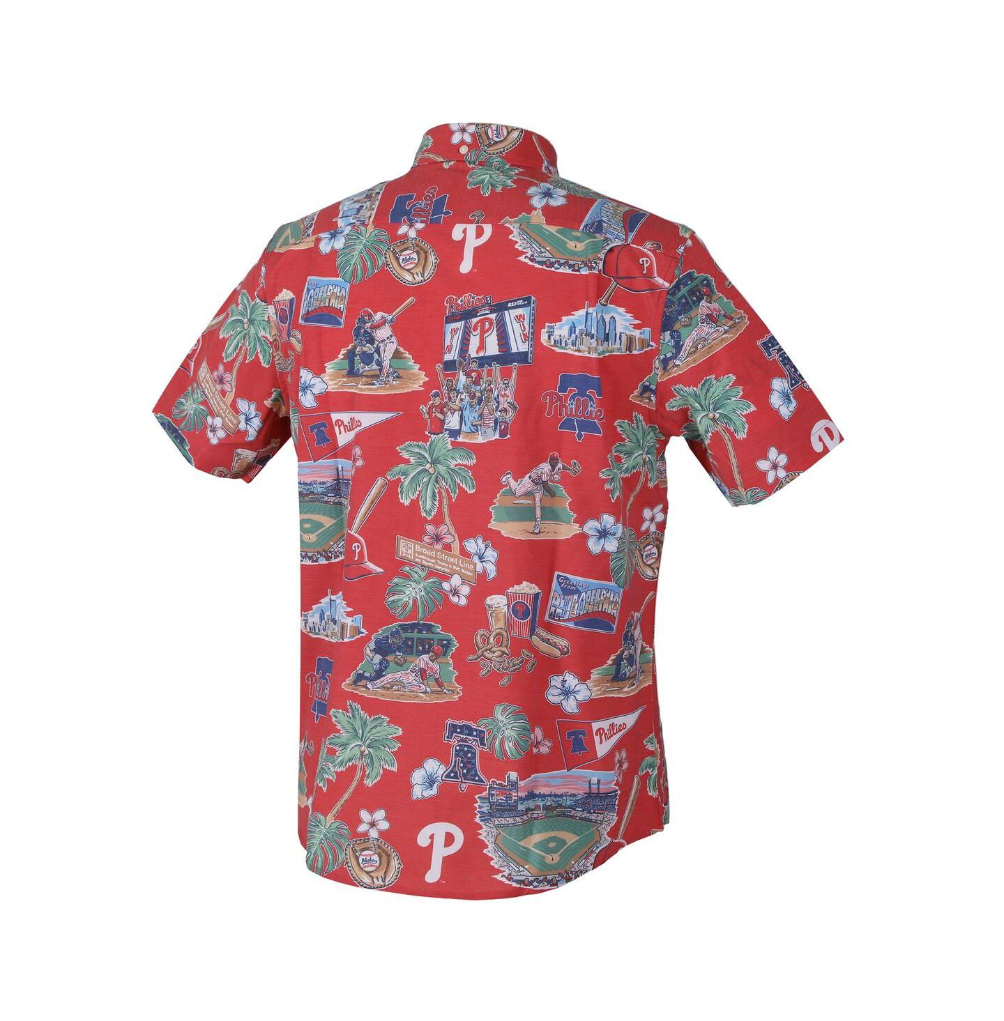 Мужская рубашка Reyn Spooner Red Philadelphia Phillies Scenic Tri-Blend Button-Down — фото 3