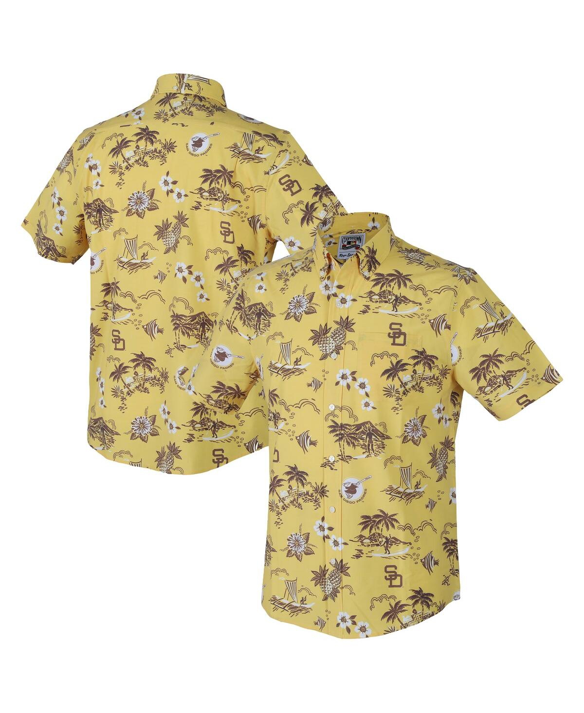 Men's Yellow San Diego Padres Kekai Button-Down Shirt - Yellow