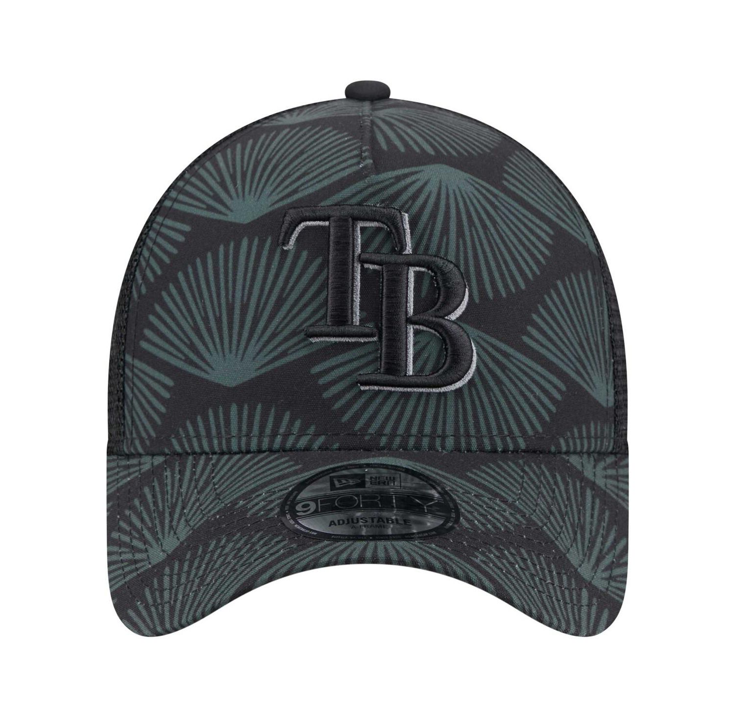 Men's Black Tampa Bay Rays 9FORTY A-Frame Trucker Adjustable Hat