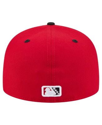 Men's Red/Black Erie SeaWolves Authentic Collection 59FIFTY Fitted Hat