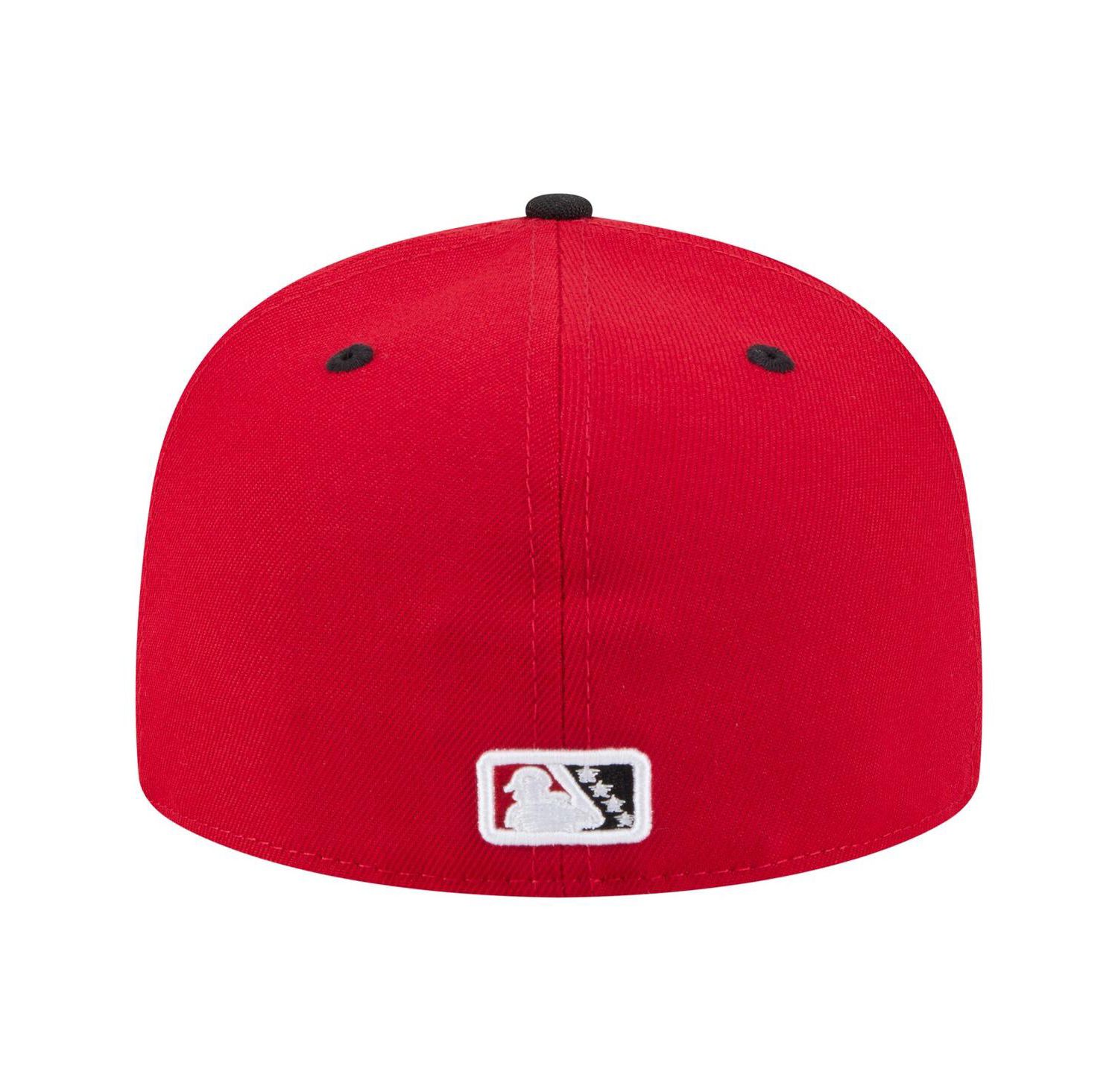 Men's Red/Black Erie SeaWolves Authentic Collection 59FIFTY Fitted Hat