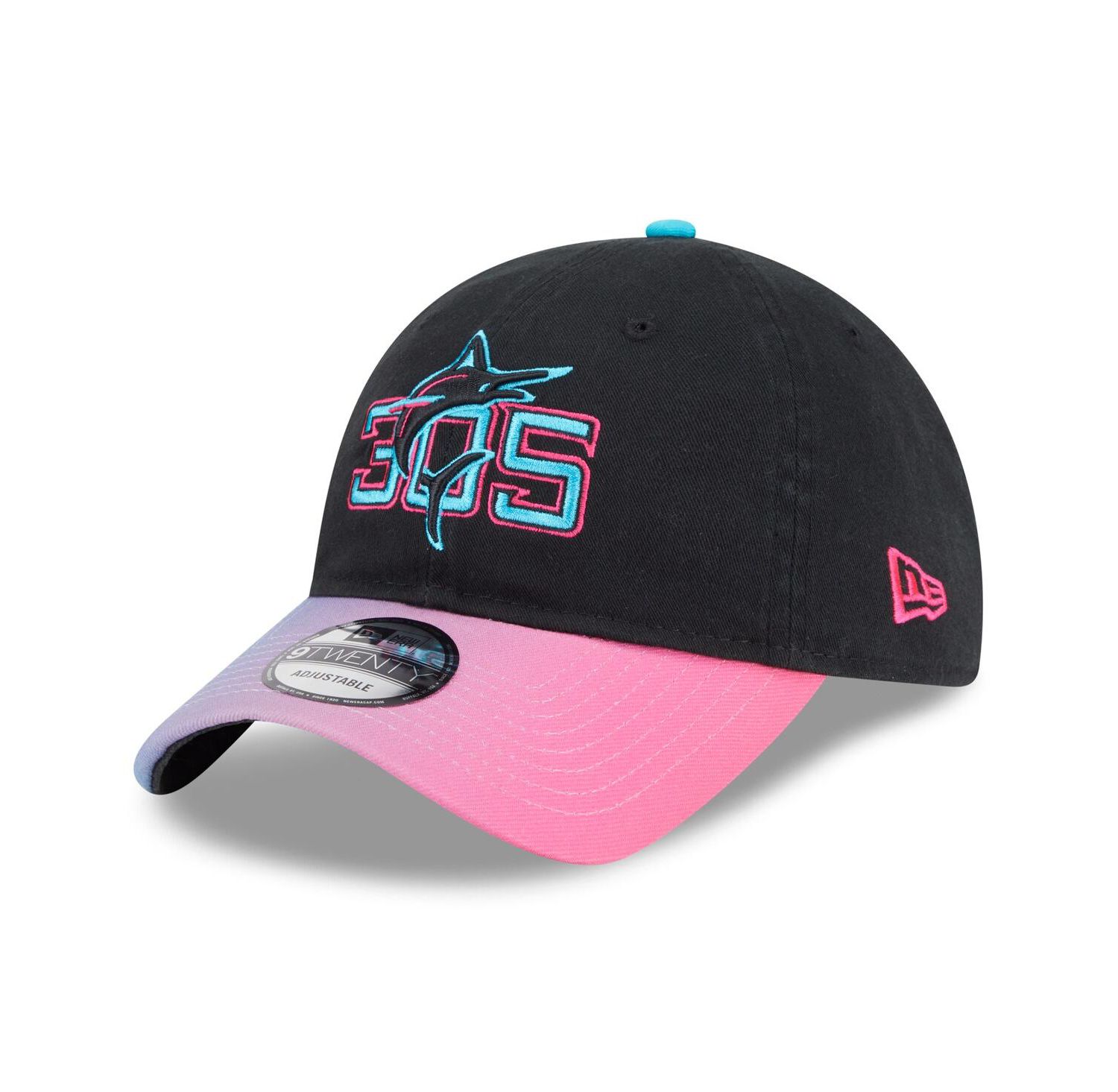 Men's Black/Pink Miami Marlins 2025 City Connect 9TWENTY Adjustable Hat