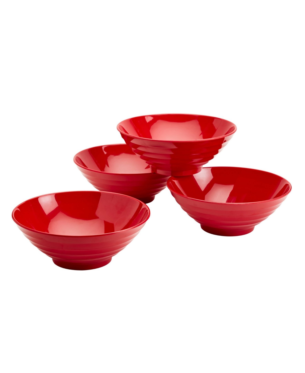 Melamine Ramen Bowls, Set of 4 - White