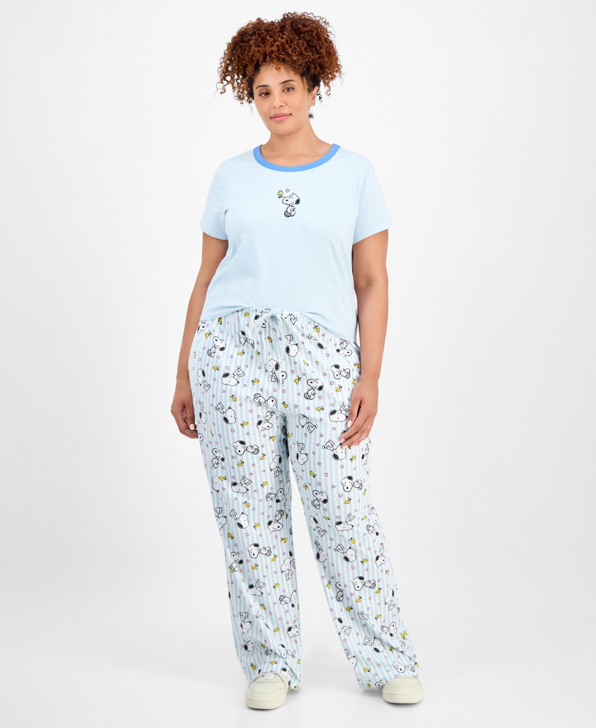 Love Tribe Trendy Plus Size Snoopy-graphic Baby T-shirt In Blue