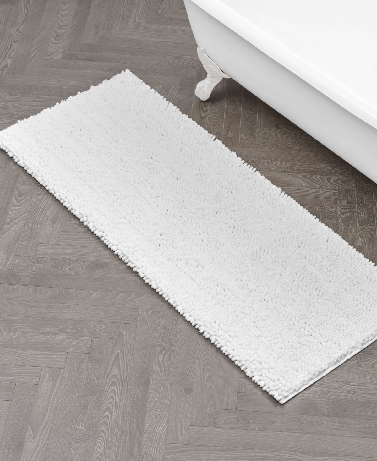 Laura Ashley Astor Chenille Bath Mat, 24" X 60"