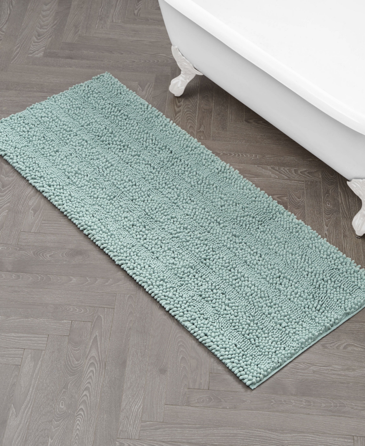 Laura Ashley Astor Chenille Bath Mat, 24" X 60"