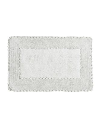Laura Ashley Cotton Ruffled Bath Rug, 27" x 45"