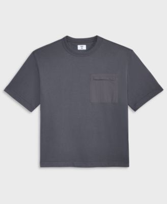 Men's Mixed Relaxed-Fit French Terry Pocket T-Shirt, Macy's Exclusive