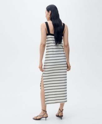 Women's Striped Midi Dress
