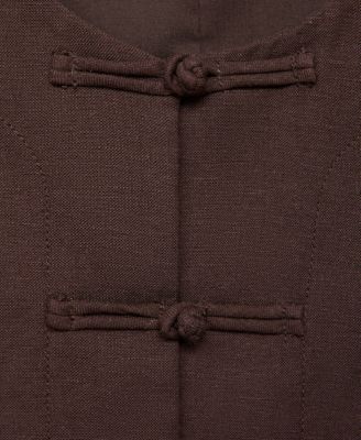 Women's Linen-Blend Suit Vest