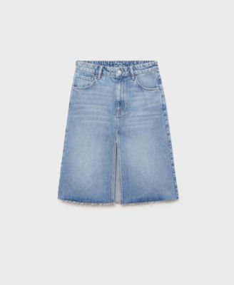 MANGO - Women's Denim Midi-Skirt