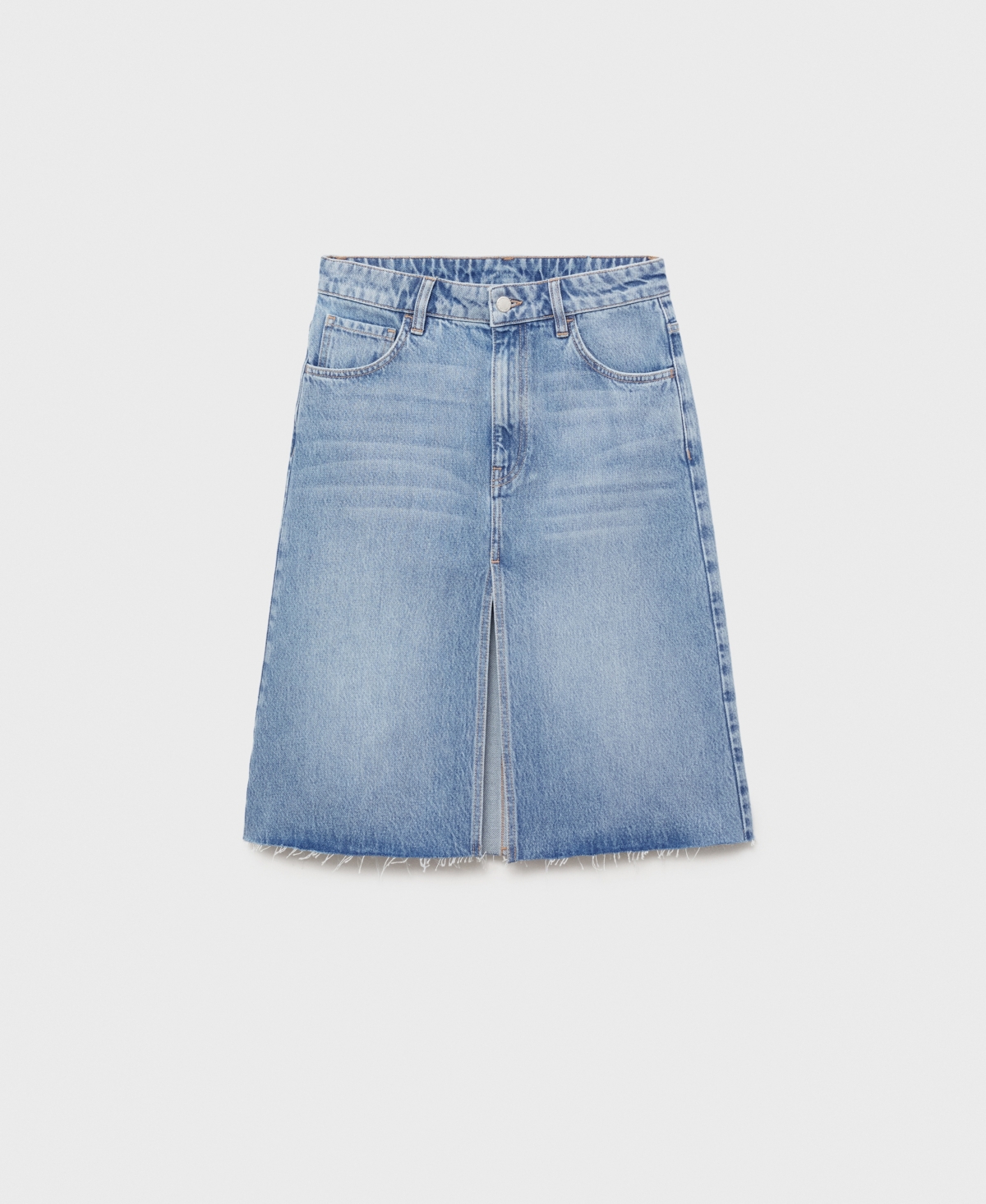 Mango Denim Midi Skirt