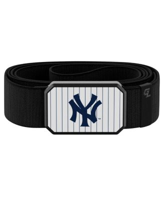 Black New York Yankees Belt with Team Color Buckle Belt