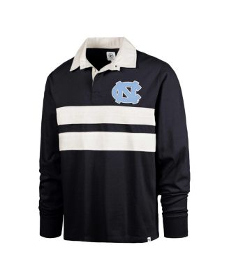 Men's Navy North Carolina Tar Heels Clubhouse Knox Thames Long Sleeve Rugby Polo Shirt