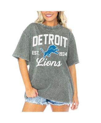 Gameday Couture - Women's Gray Detroit Lions Tackle Titan Boyfriend Washed T-Shirt