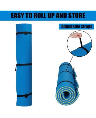 Blue Water Floating Mat Foam Pad, 9x6FT Bouncy Tear-Resistant XPE Foam