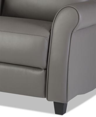 Thandler 5-Pc. Leather L Sectional with 3 Power Recliners and Drop Down Table, Exclusively at Macy's