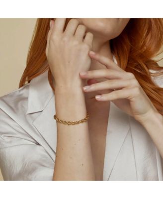 Intertwined Rope Statement Bracelet & Adjustable Ring Set