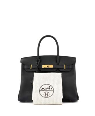 Pre-Owned Hermes Birkin 30 Handbag Black Epsom with Gold Hardware