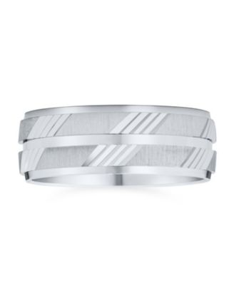 Stash Striped Pattern .925 Sterling Silver Band Ring