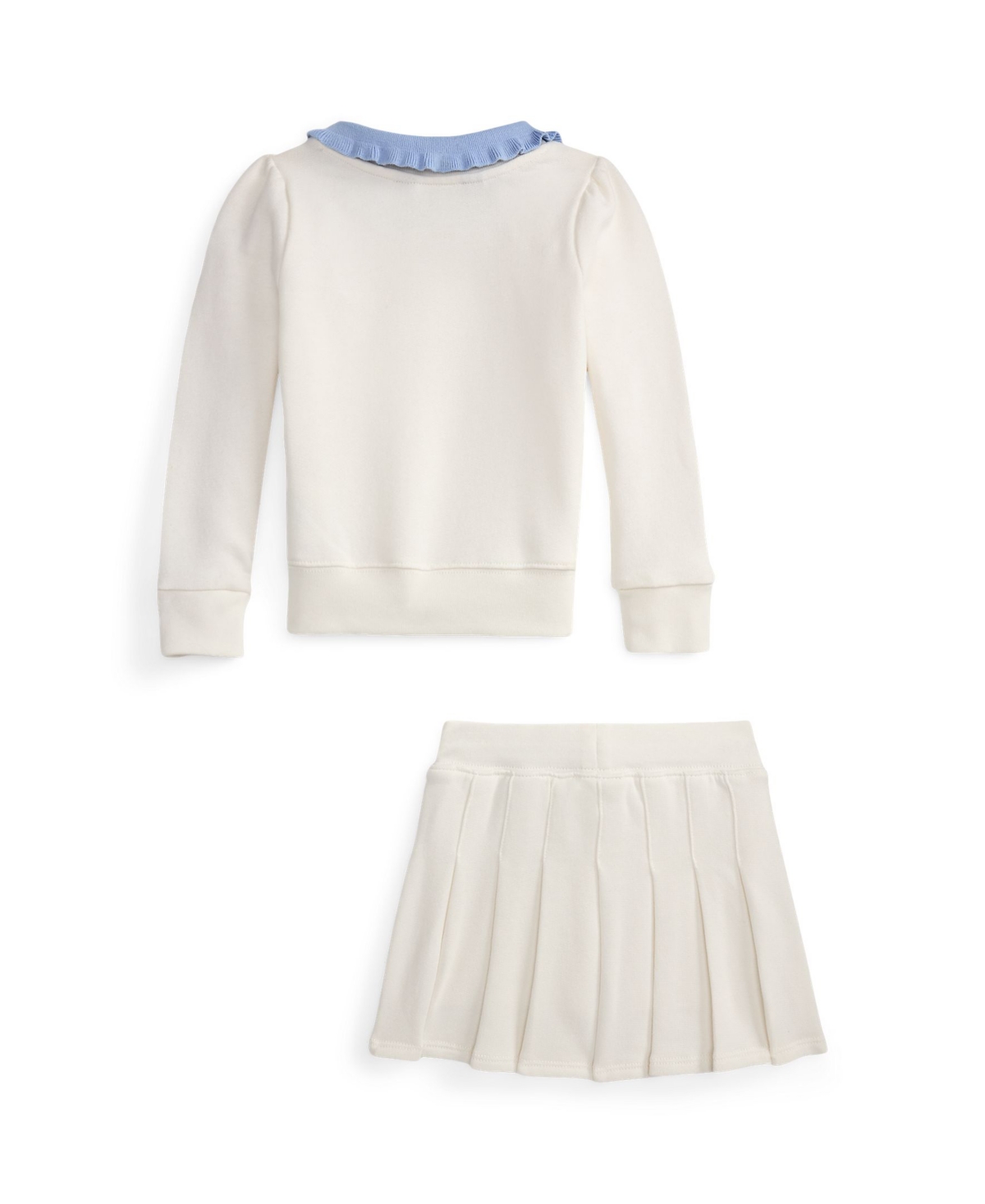 Polo Ralph Lauren Toddler And Little Girls Collared Terry Sweatshirt And Skort Set