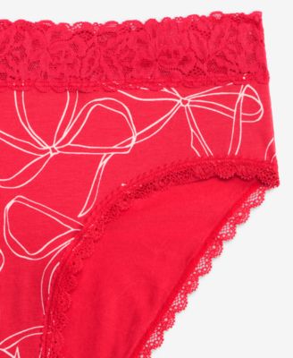 Women's Cotton Blend Lace-Trim Hipster Underwear, Created for Macy's