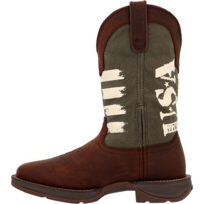 Men's Rebel by Army Green USA Print Western Boot