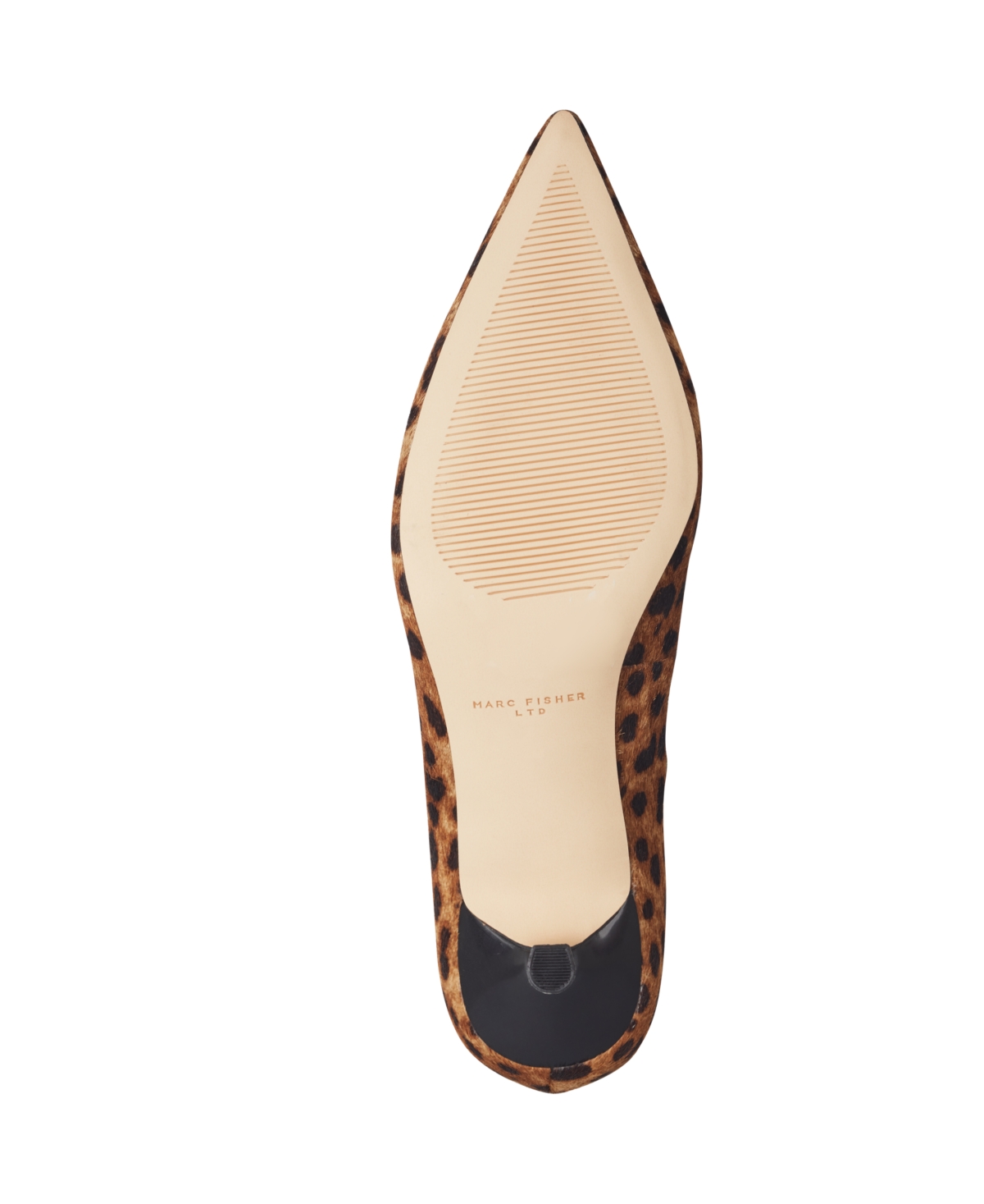 Marc Fisher Ltd Cecilely Genuine Calf Hair Pointed Toe Kitten Heel Pump In Animal Print