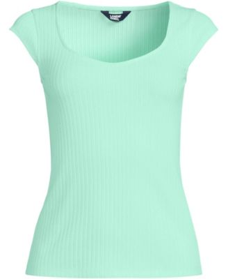 Women's Pointelle Cap Sleeve Top