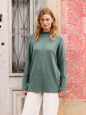 Women's Drape Funnel Neck Sweater